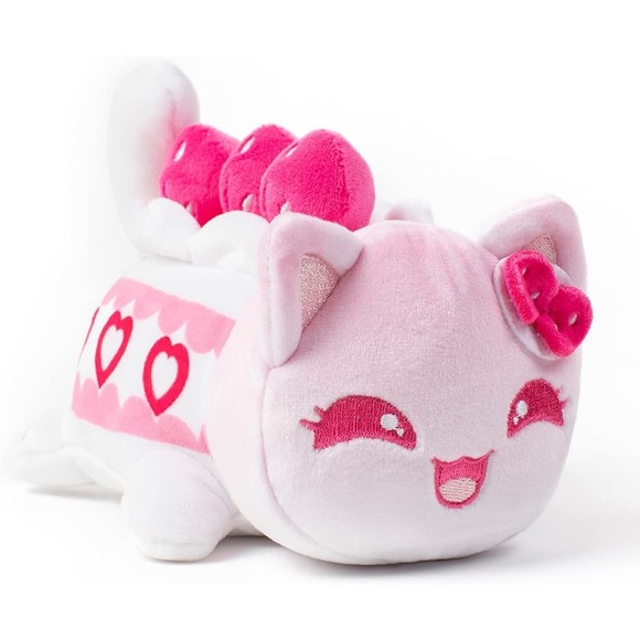 Aphmau Toys Aphmau Meemeows Strawberry Shortcake Cat Plush Litter 3
